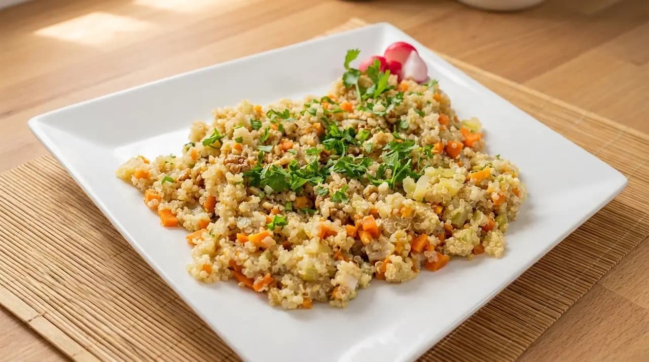 Recette 32: Quinoa aux Légumes et Seitan