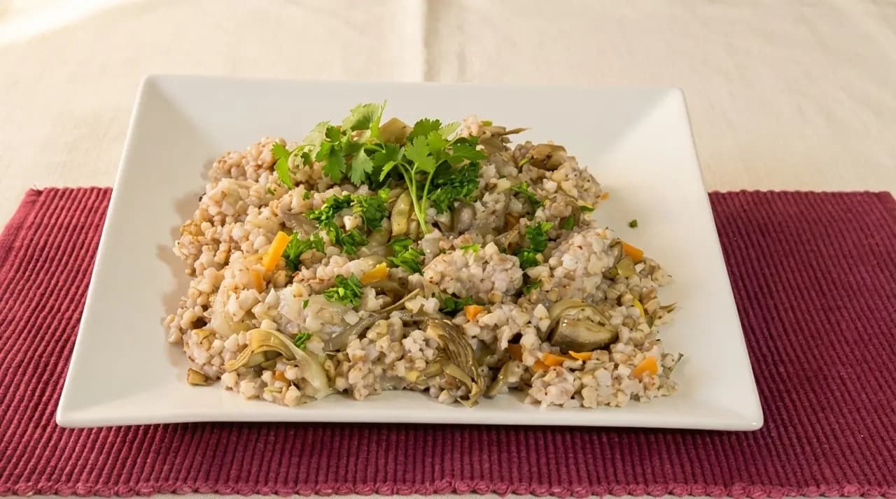 Receita 34: Trigo Sarraceno com Alcachofras