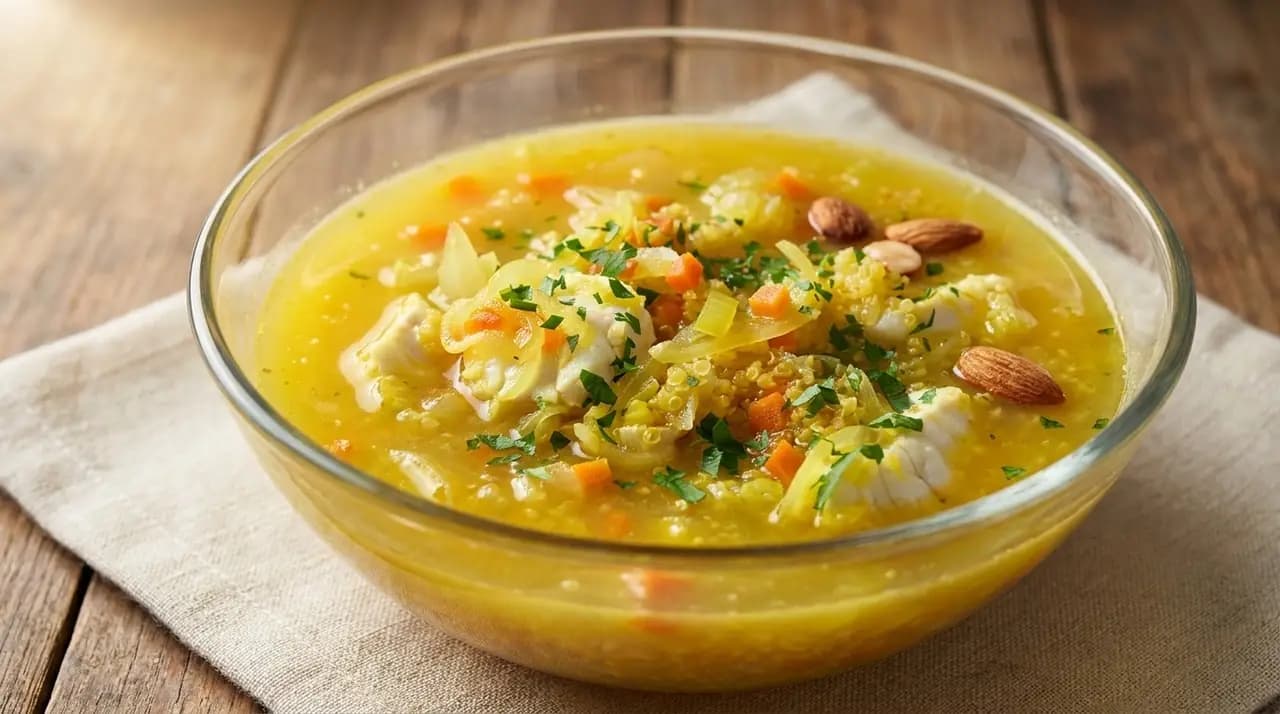 Recette 47: Soupe de Lotte au Quinoa