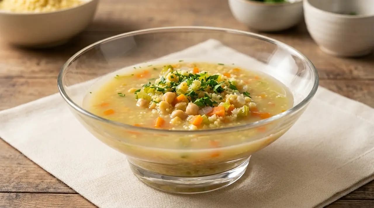 Recette 54: Soupe Minestrone au Millet et Pois Chiches