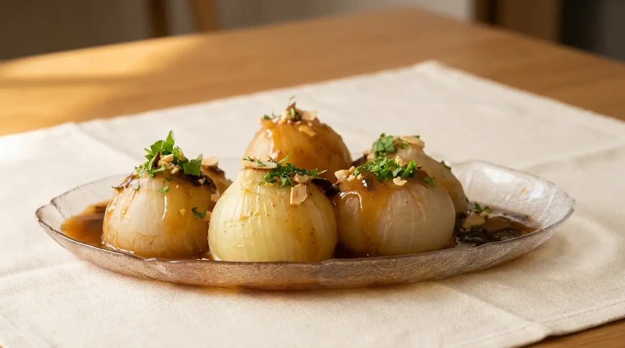 Recette 84: Oignons entiers au miso