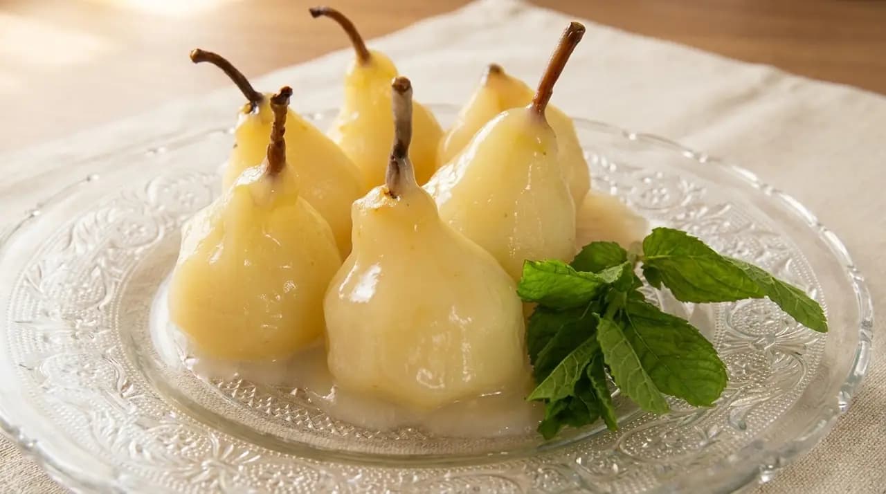 Receita 108: Peras ao Gengibre com Molho de Kuzu e Melaço
