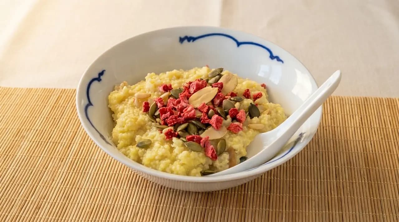 Receta 38: Crema Dulce de Mijo con Frutos Secos