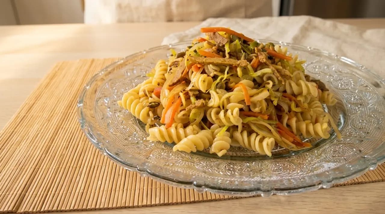 Rezept 75: Pasta-Pfanne mit Gemüse