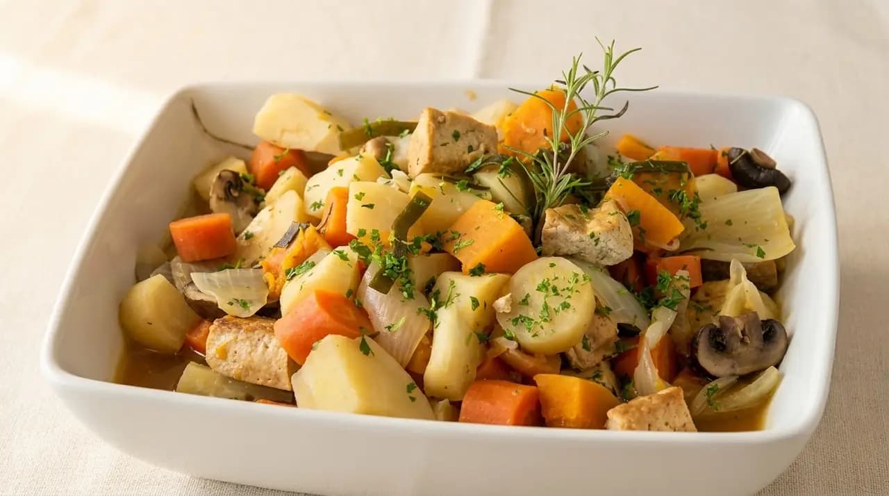 Receta 79: Estofado Largo de Verduras de Raíz y Tofu